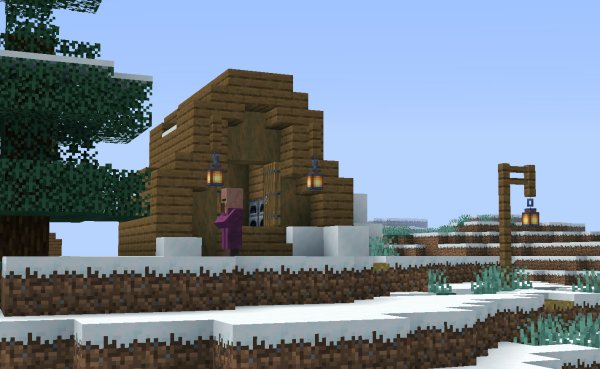 Майнкрафт Снежная деревня 1.14