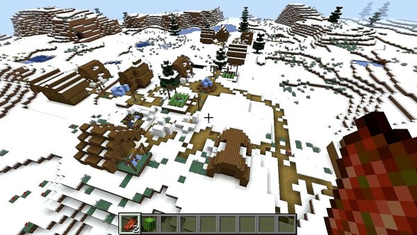 Майнкрафт Снежная деревня 1.14