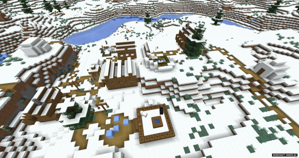 Майнкрафт Снежная деревня 1.14