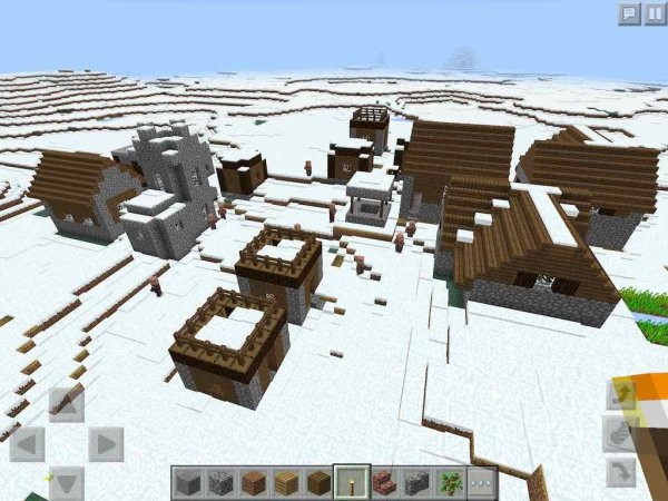 Майнкрафт Снежная деревня 1.14