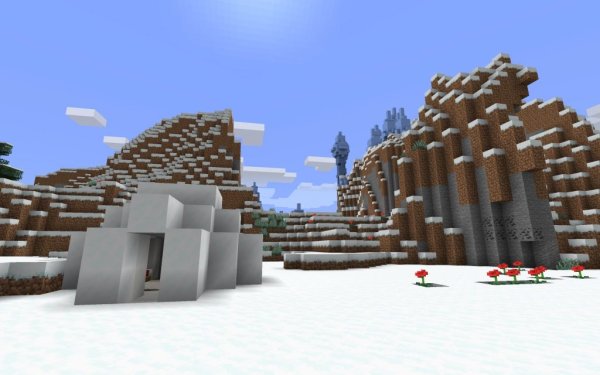 Снежная деревня в МАЙНКРАФТЕ