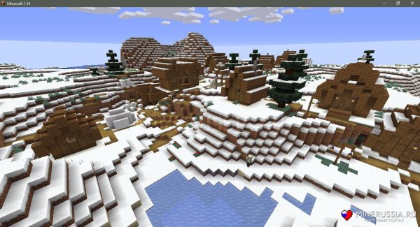 Майнкрафт Снежная деревня 1.12