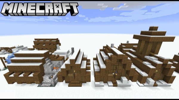 Майнкрафт Снежная деревня 1.14