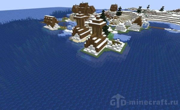Снежная деревня майнкрафт 1.16.1