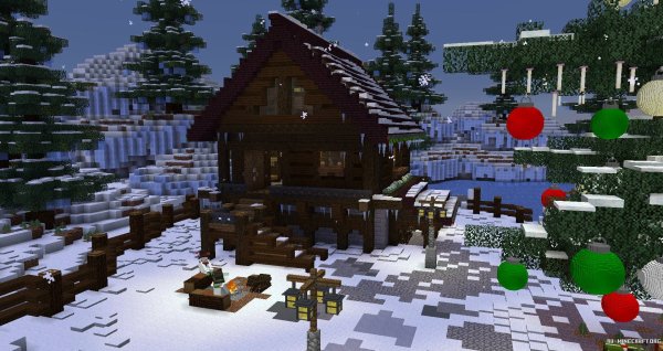 Майнкрафт 1.12.2 Снежная деревня