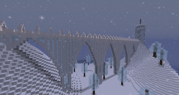 Minecraft снежный замок