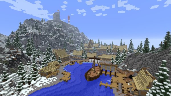 Деревня викингов майнкрафт