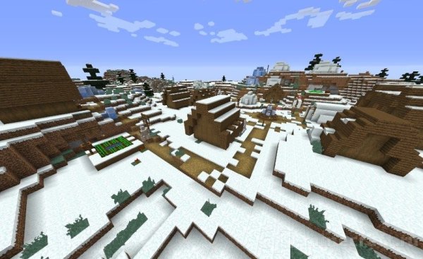 Зимняя деревня майнкрафт 1.14.3
