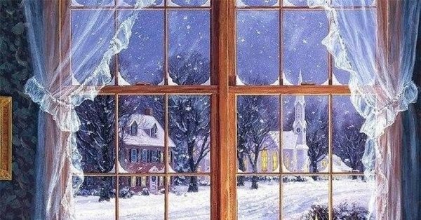 Зимнее открытое окно