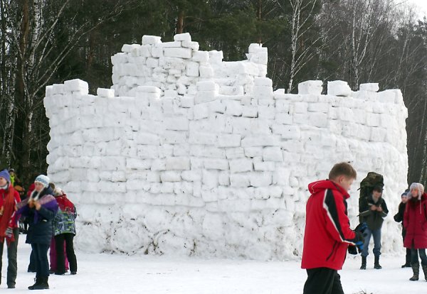 Масленица Снежная крепость