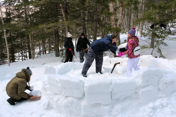 Зимняя игра крепость