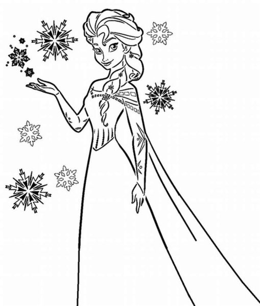 Эльза трафарет для вырезания