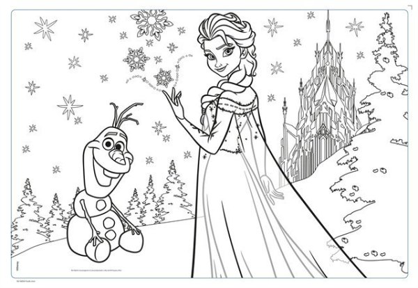 Новый год раскраски Эльза для детей