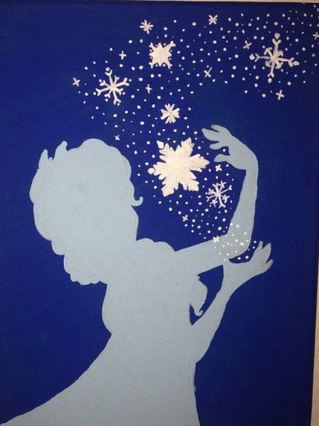 Девушка из снежинок