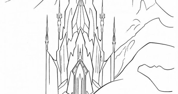 Ледяной замок Эльзы раскраска