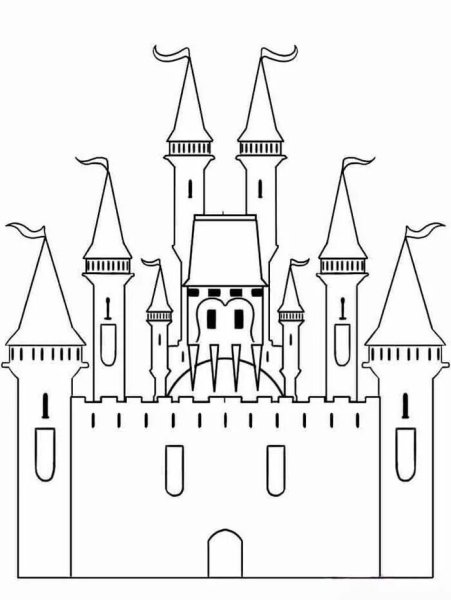 Замок рисунок карандашом