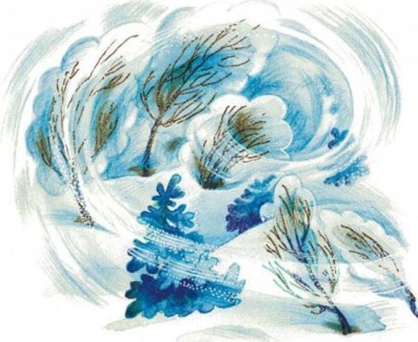 Картина вьюга для детей