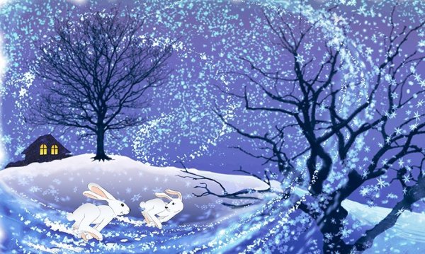 Картина вьюга для детей