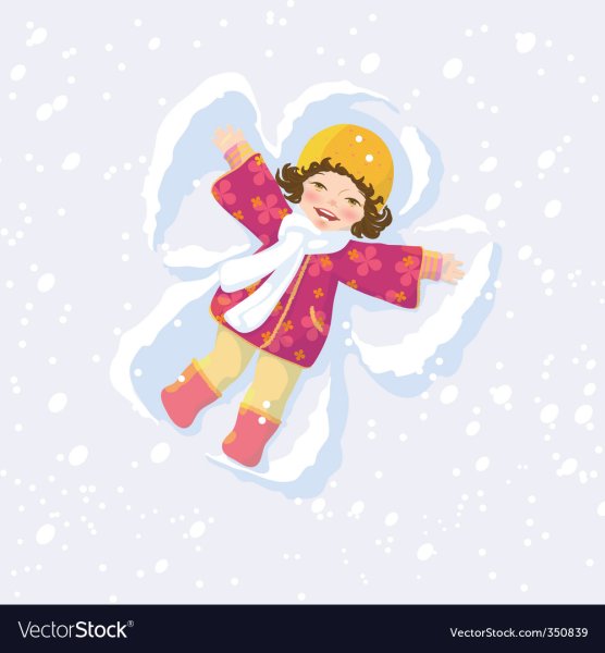 Девочка и снежный ангел