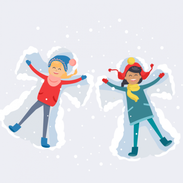 Снежный ангел вектор