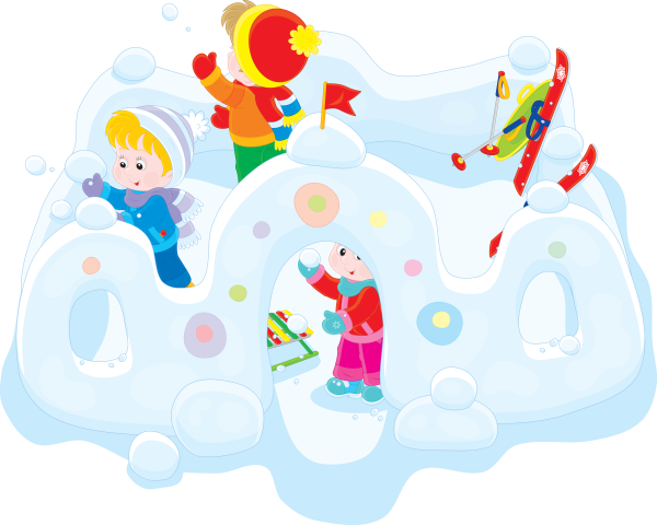 Зимние забавы вектор