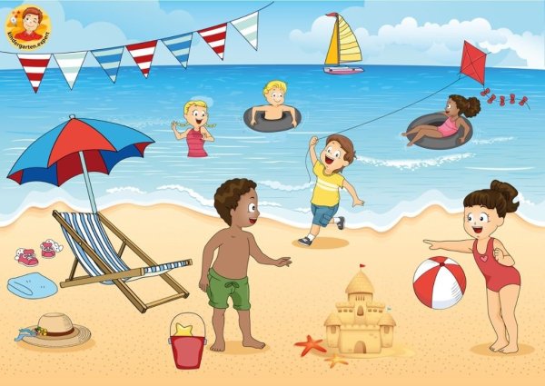 Рисованный пляж