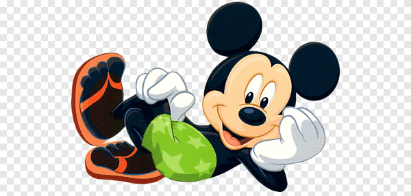 Микки лежит