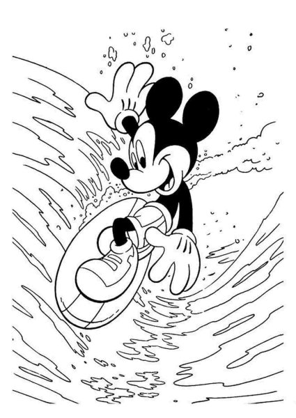 Раскраска для мальчиков с Микки Маусом