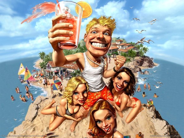 Карикатуры на пляже