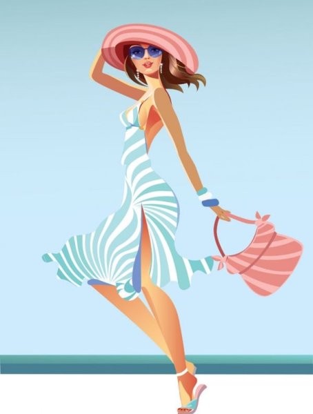 Векторная иллюстрация девушка