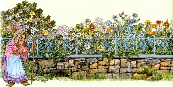 Андерсен цветник женщины, умевшей колдовать