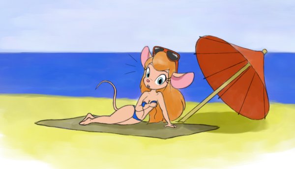 Чип и Дейл гайка в купальнике