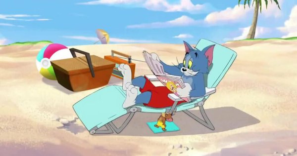 Том и Джерри на пляже