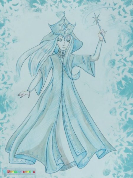 Снежная Королева нарисова