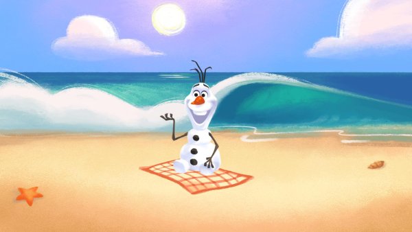 Пляж из мультика
