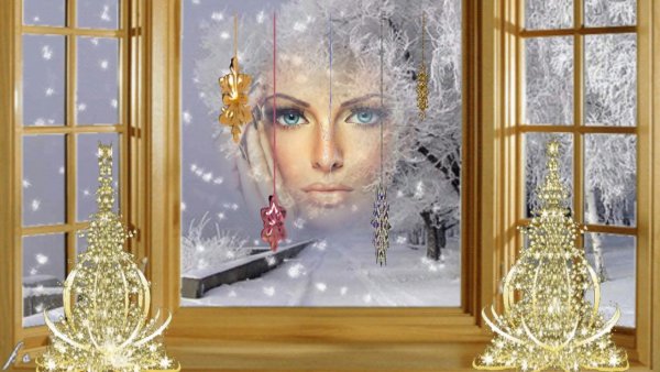 Снежная Королева на окно