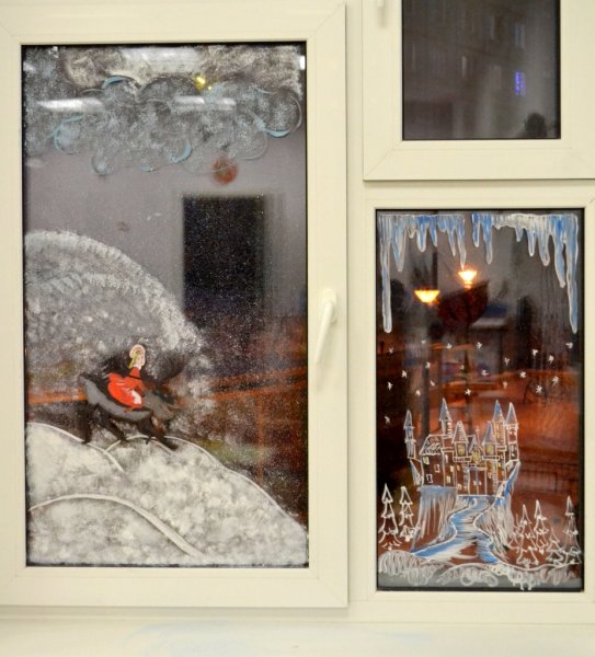 Новогодние сюжеты на окна