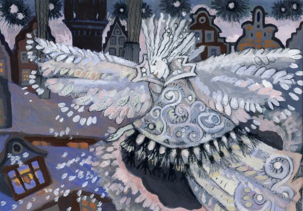 Графика иллюстрации к снежной Королеве