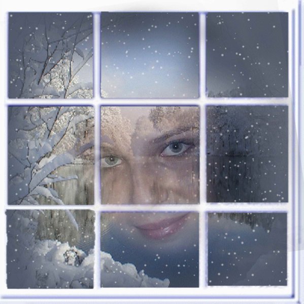 Снежинки за окном