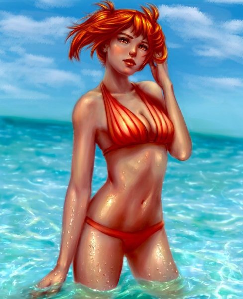 Алиса Двачевская на пляже