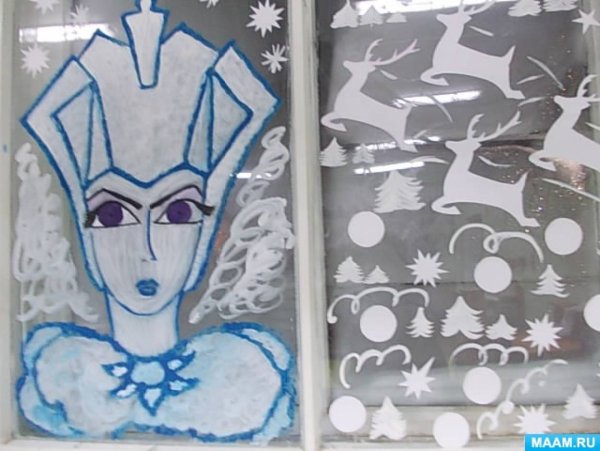 Снежная Королева на окно