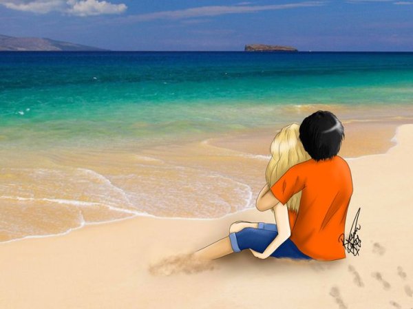 Мультяшные девочки на море