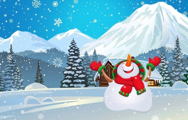 Сугробы мультяшные