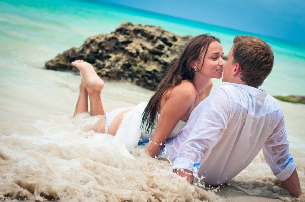 Фотосессия на море с мужем