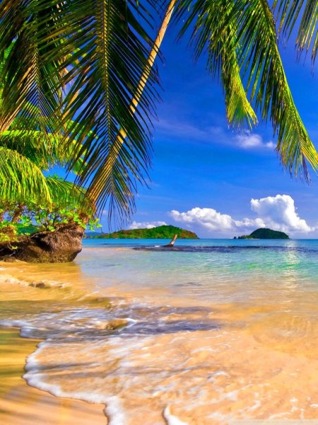 Красивый вид на море с пляжа