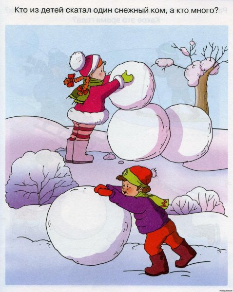 Дети лепят снеговика картинки для детей
