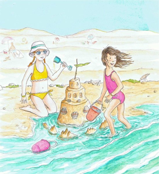 Пляж иллюстрация