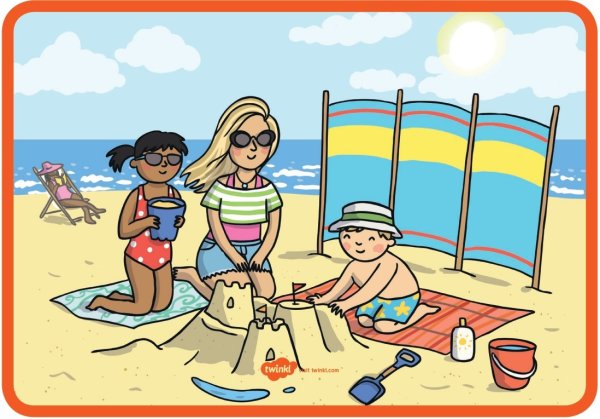 Описание картинки на английском на пляже