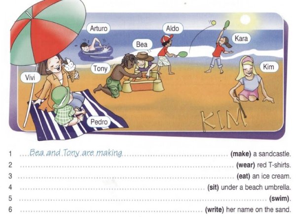 Описать картинку в present Continuous 3 класс