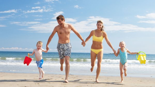 Семья на отдыхе